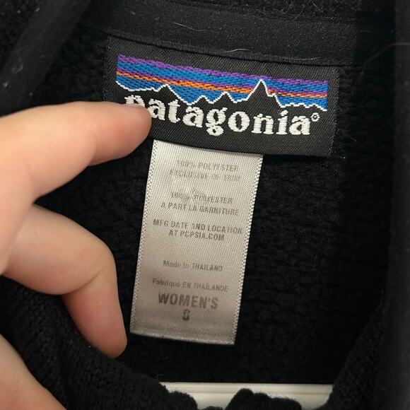 Patagonia Better Sweater Jacket Womens Sz S Black Full Zip Fleece Lined Travel - Picture 4 of 8